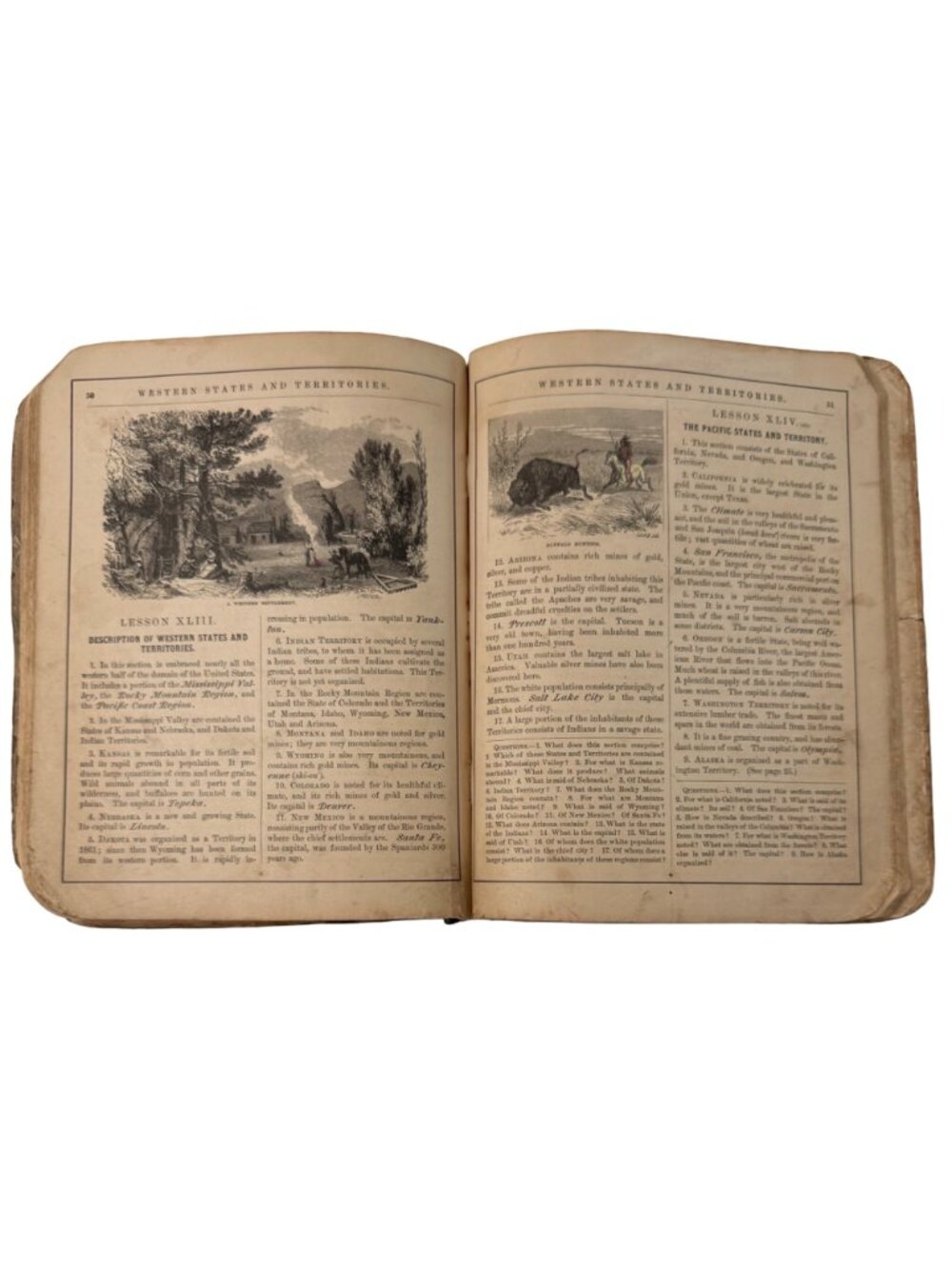 Colton's New Introductory Geography 1875 Hardback Book Read D. D. Merrill Damage - Picture 11 of 16